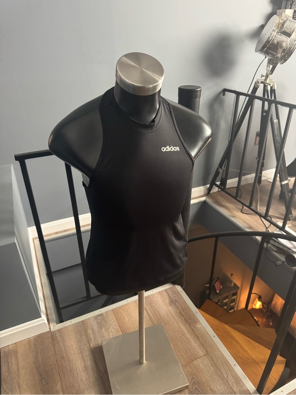 adidas Black Racerback Athletic Tank Top